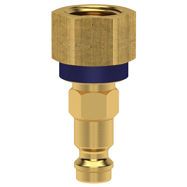 MINI-ES-STECKNIPPEL DN 5 G1/4"IG,CODIERT BLAU,6-KANT